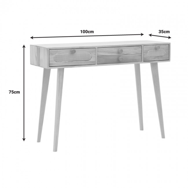 Κονσόλα Finian pakoworld ξύλο σε φυσική απόχρωση 100x35x75εκ Κονσόλα Finian pakoworld ξύλο σε φυσική απόχρωση 100x35x75εκ