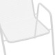 Πολυθρόνα Pomedon pakoworld στοιβαζόμενη λευκό μέταλλο 56x64x87εκ