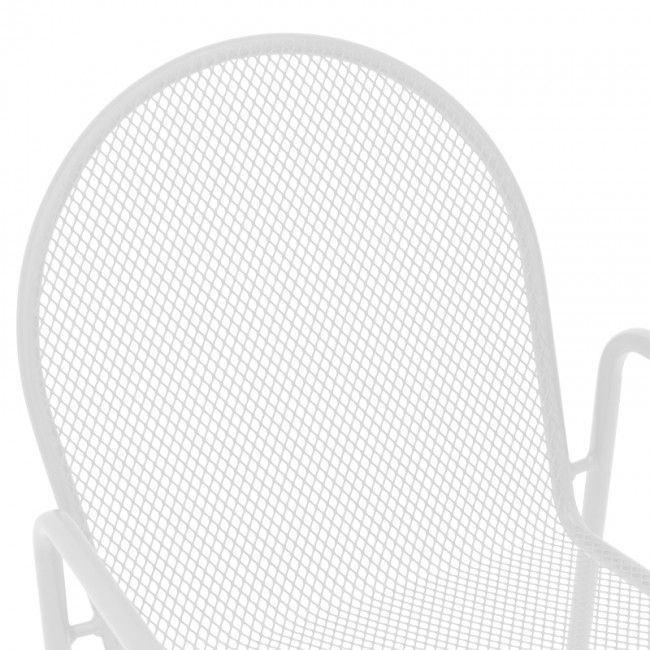 Πολυθρόνα Tarete pakoworld στοιβαζόμενη λευκό μέταλλο 55x64x86.5εκ