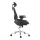 Καρέκλα γραφείου εργασίας Mergi pakoworld μαύρο mesh 62x63x120εκ