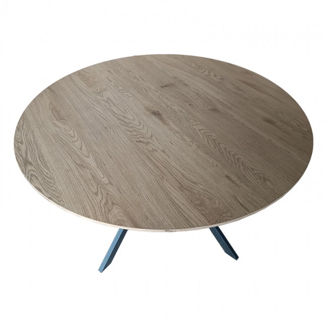 Τραπέζι Xuson pakoworld φυσικό mdf-πόδι μαύρο μέταλλο Φ120x75εκ Τραπέζι Xuson pakoworld φυσικό mdf-πόδι μαύρο μέταλλο Φ120x75εκ