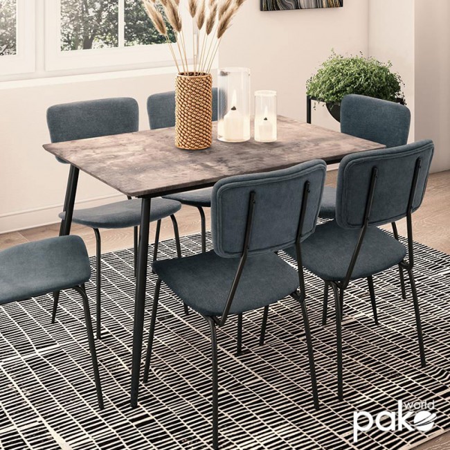 Τραπέζι Shazam pakoworld MDF επεκτεινόμενο χρώμα γκρι cement 120-160x80x76εκ