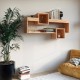 Ραφιέρα τοίχου Shellie pakoworld μελαμίνης σε oak απόχρωση 120x28x65εκ Ραφιέρα τοίχου Shellie pakoworld μελαμίνης σε oak απόχρωση 120x28x65εκ