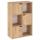 Βιβλιοθήκη Bookel pakoworld μελαμίνης σε oak απόχρωση 59.5x27.5x89εκ Βιβλιοθήκη Bookel pakoworld μελαμίνης σε oak απόχρωση 59.5x27.5x89εκ