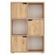 Βιβλιοθήκη Bookel pakoworld μελαμίνης σε oak απόχρωση 59.5x27.5x89εκ Βιβλιοθήκη Bookel pakoworld μελαμίνης σε oak απόχρωση 59.5x27.5x89εκ