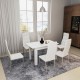 Τραπέζι Quiin pakoworld επεκτεινόμενο λευκό 120-174x70x73.5εκ Τραπέζι Quiin pakoworld επεκτεινόμενο λευκό 120-174x70x73.5εκ