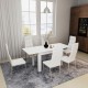 Τραπέζι Quiin pakoworld επεκτεινόμενο λευκό 120-174x70x73.5εκ Τραπέζι Quiin pakoworld επεκτεινόμενο λευκό 120-174x70x73.5εκ