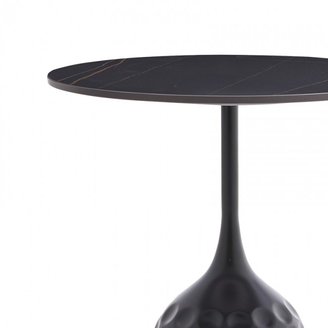 Βοηθητικό τραπέζι Kousien Inart μαύρο sintered stone Φ50x60εκ Βοηθητικό τραπέζι Kousien Inart μαύρο sintered stone Φ50x60εκ