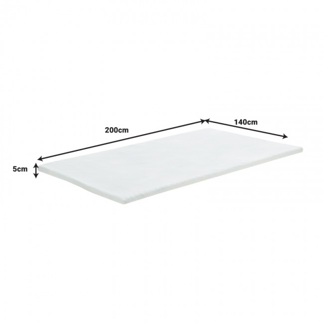 Ανώστρωμα Casmeriane pakoworld roll pack λευκό ύφασμα-memory foam 140x200x5εκ