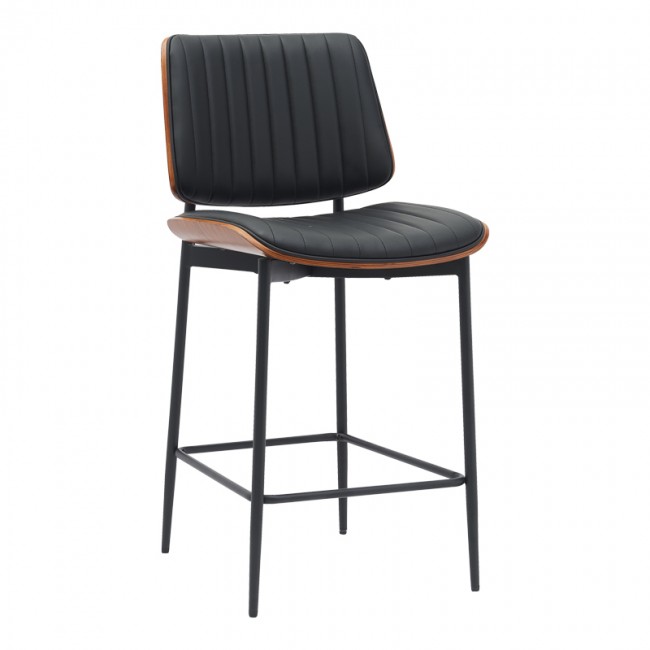 Σκαμπό-μπαρ Kathy pakoworld μαύρο pu-καρυδί μέταλλο 48.5x52.5x96εκ Σκαμπό-μπαρ Kathy pakoworld μαύρο pu-καρυδί μέταλλο 48.5x52.5x96εκ