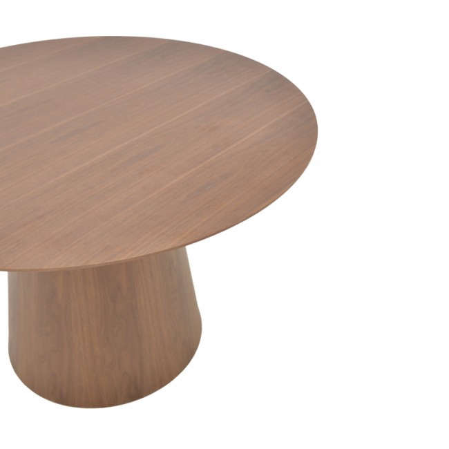 Τραπέζι Kayano pakoworld καρυδί mdf Φ120x72εκ Τραπέζι Kayano pakoworld καρυδί mdf Φ120x72εκ