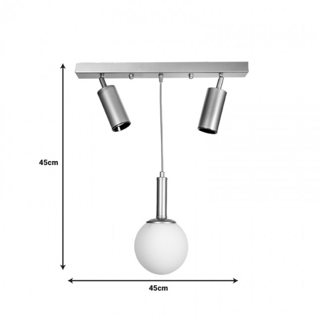 Φωτιστικό οροφής Barten pakoworld E27 χρυσό μέταλλο 45x30x45εκ