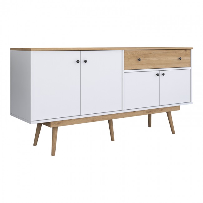Μπουφές Satava pakoworld pp σε λευκή-καρυδί απόχρωση 180x45x87.6εκ Μπουφές Satava pakoworld pp σε λευκή-καρυδί απόχρωση 180x45x87.6εκ