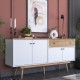 Μπουφές Satava pakoworld pp σε λευκή-καρυδί απόχρωση 180x45x87.6εκ Μπουφές Satava pakoworld pp σε λευκή-καρυδί απόχρωση 180x45x87.6εκ