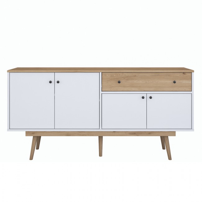 Μπουφές Satava pakoworld pp σε λευκή-καρυδί απόχρωση 180x45x87.6εκ Μπουφές Satava pakoworld pp σε λευκή-καρυδί απόχρωση 180x45x87.6εκ
