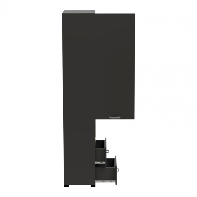 Ντουλάπα Toscana pakoworld σε ανθρακί απόχρωση 50x42x222.5εκ Ντουλάπα Toscana pakoworld σε ανθρακί απόχρωση 50x42x222.5εκ