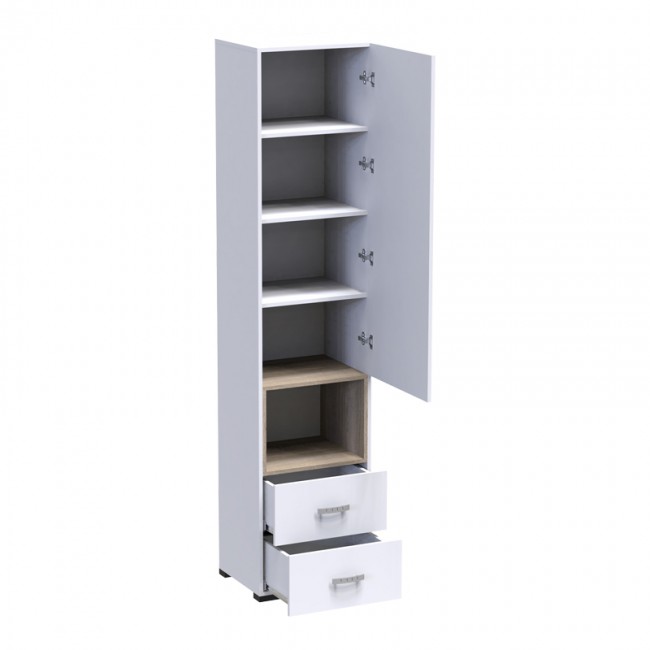 Ντουλάπα Toscana pakoworld σε λευκή απόχρωση 50x42x222.5εκ Ντουλάπα Toscana pakoworld σε λευκή απόχρωση 50x42x222.5εκ