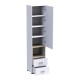 Ντουλάπα Toscana pakoworld σε λευκή απόχρωση 50x42x222.5εκ Ντουλάπα Toscana pakoworld σε λευκή απόχρωση 50x42x222.5εκ