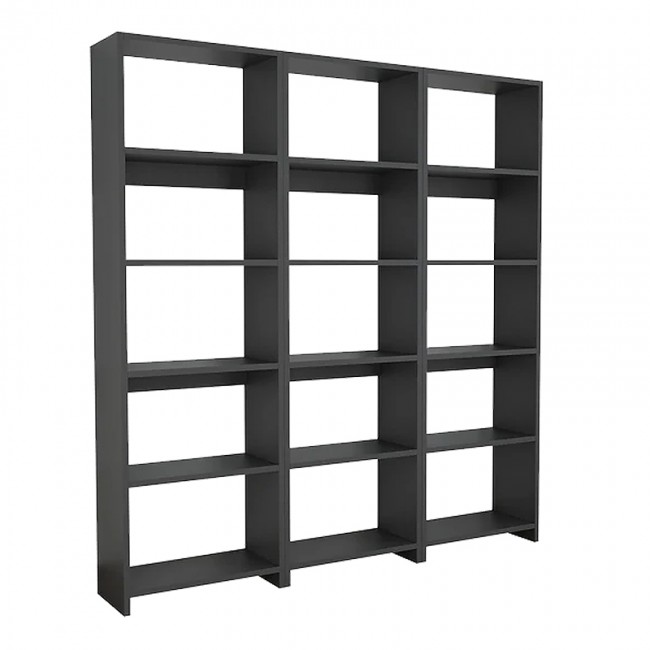 Βιβλιοθήκη Rabuku pakoworld σε ανθρακί απόχρωση 146x22x123εκ Βιβλιοθήκη Rabuku pakoworld σε ανθρακί απόχρωση 146x22x123εκ