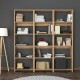 Βιβλιοθήκη Rabuku pakoworld σε oak απόχρωση 146x22x123εκ Βιβλιοθήκη Rabuku pakoworld σε oak απόχρωση 146x22x123εκ