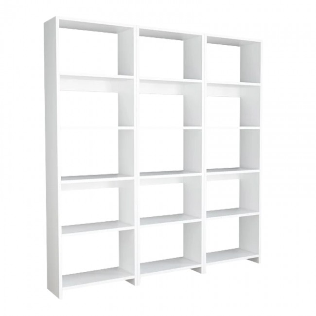 Βιβλιοθήκη Rabuku pakoworld σε λευκή απόχρωση 146x22x123εκ Βιβλιοθήκη Rabuku pakoworld σε λευκή απόχρωση 146x22x123εκ