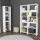 Βιβλιοθήκη Rabuku pakoworld σε λευκή απόχρωση 146x22x123εκ Βιβλιοθήκη Rabuku pakoworld σε λευκή απόχρωση 146x22x123εκ