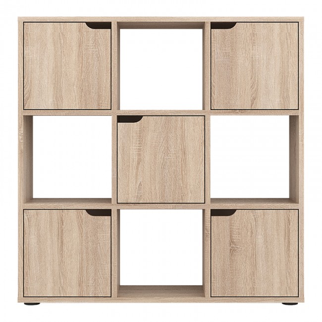 Βιβλιοθήκη Bookel pakoworld σε sonoma απόχρωση 88.5x27.5x89.3εκ