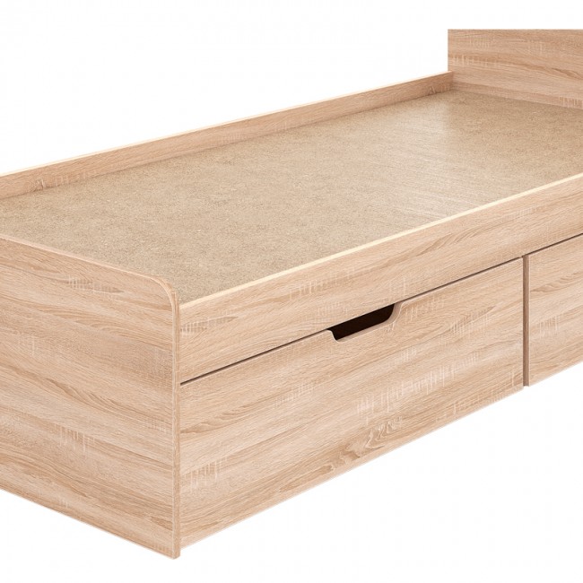 Κρεβάτι Regan pakoworld με συρτάρια σε oak απόχρωση 90x200εκ Κρεβάτι Regan pakoworld με συρτάρια σε oak απόχρωση 90x200εκ