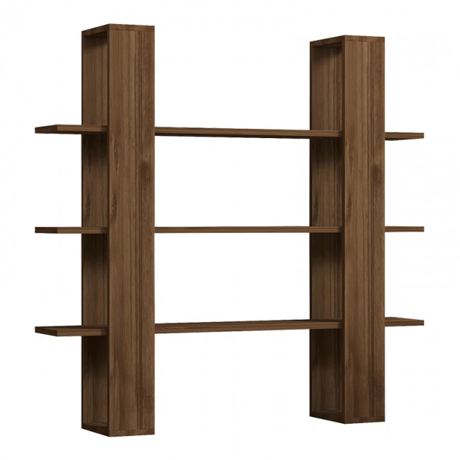 Βιβλιοθήκη Yotek pakoworld σε καρυδί απόχρωση 120x23x120εκ Βιβλιοθήκη Yotek pakoworld σε καρυδί απόχρωση 120x23x120εκ