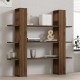 Βιβλιοθήκη Yotek pakoworld σε καρυδί απόχρωση 120x23x120εκ Βιβλιοθήκη Yotek pakoworld σε καρυδί απόχρωση 120x23x120εκ