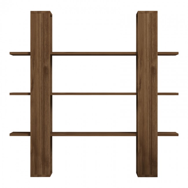 Βιβλιοθήκη Yotek pakoworld σε καρυδί απόχρωση 120x23x120εκ Βιβλιοθήκη Yotek pakoworld σε καρυδί απόχρωση 120x23x120εκ