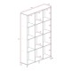 Βιβλιοθήκη FIRENZE pakoworld χρώμα sonoma 107x28,6x178εκ Βιβλιοθήκη FIRENZE pakoworld χρώμα sonoma 107x28,6x178εκ