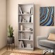 Βιβλιοθήκη Max pakoworld σε λευκό χρώμα 58x23x170εκ Βιβλιοθήκη Max pakoworld σε λευκό χρώμα 58x23x170εκ