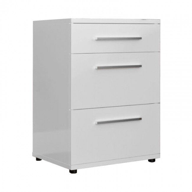 Κομοδίνο Elegance pakoworld με 3 συρτάρια σε λευκή απόχρωση 40x39x57εκ Κομοδίνο Elegance pakoworld με 3 συρτάρια σε λευκή απόχρωση 40x39x57εκ