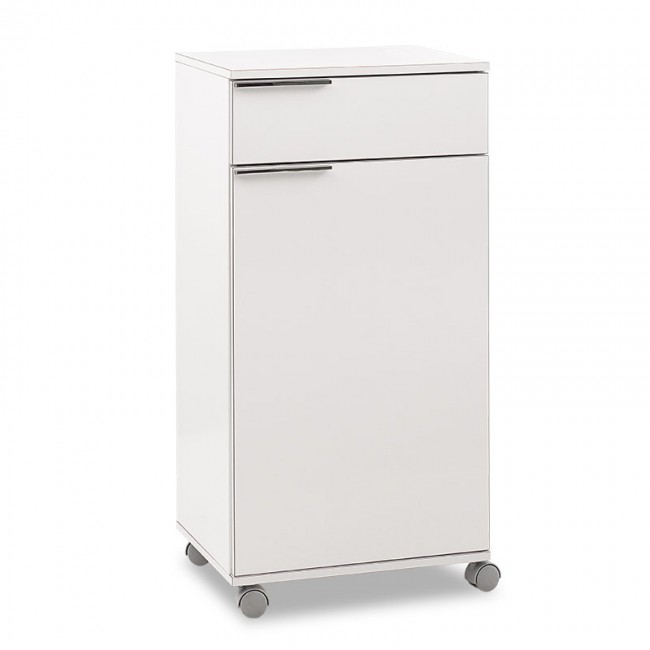 Ντουλάπι Chad pakoworld τροχήλατο με συρτάρι λευκό gloss 50x40x100εκ Ντουλάπι Chad pakoworld τροχήλατο με συρτάρι λευκό gloss 50x40x100εκ