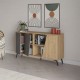 Μπουφές Hana pakoworld φυσικό-ανθρακί antique 150x35.5x82εκ Μπουφές Hana pakoworld φυσικό-ανθρακί antique 150x35.5x82εκ