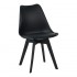 Καρέκλα Gaston I pakoworld PP-PU σε μαύρη απόχρωση 53.5x48.5x81,5εκ