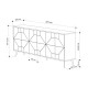 Μπουφές Bufel pakoworld σε φυσική απόχρωση 181x35x77.4εκ