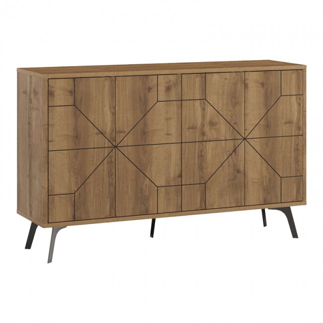 Μπουφές Dune pakoworld σε καρυδί απόχρωση 123x35x77.4εκ Μπουφές Dune pakoworld σε καρυδί απόχρωση 123x35x77.4εκ