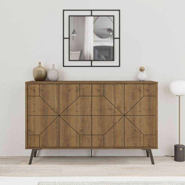 Μπουφές Dune pakoworld σε καρυδί απόχρωση 123x35x77.4εκ Μπουφές Dune pakoworld σε καρυδί απόχρωση 123x35x77.4εκ