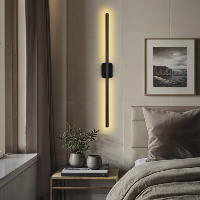Φωτιστικό τοίχου-απλίκα Senio pakoworld Led μαύρο 75x6x6εκ Φωτιστικό τοίχου-απλίκα Senio pakoworld Led μαύρο 75x6x6εκ