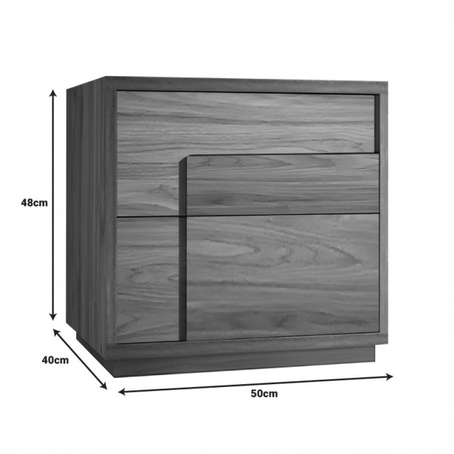 Κομοδίνο Inget pakoworld mdf σε καρυδί απόχρωση 50x40x48εκ Κομοδίνο Inget pakoworld mdf σε καρυδί απόχρωση 50x40x48εκ