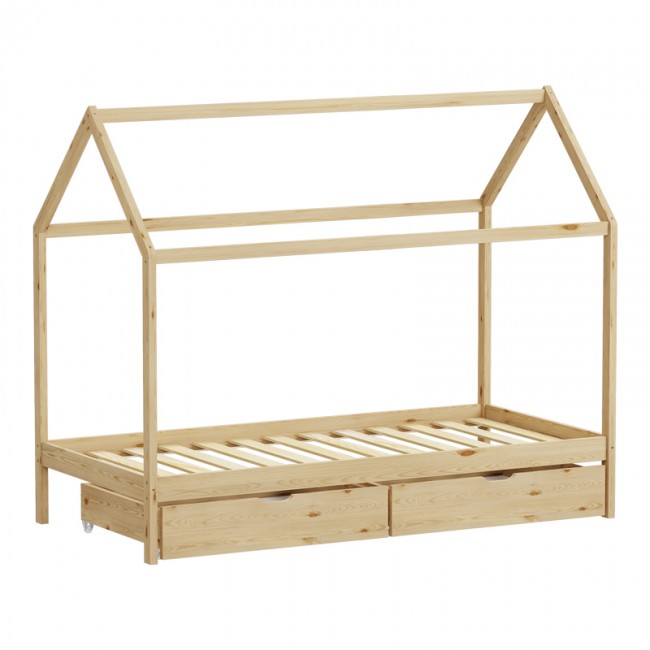 Παιδικό κρεβάτι Mellin τ.Montessori με 2 συρτάρια pakoworld ξύλο πεύκου σε φυσική απόχρωση 90x190εκ Παιδικό κρεβάτι Mellin τ.Montessori με 2 συρτάρια pakoworld ξύλο πεύκου σε φυσική απόχρωση 90x190εκ
