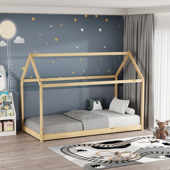 Παιδικό κρεβάτι Nino τ. Montessori pakoworld ξύλο πεύκου σε φυσική απόχρωση 90x190εκ Παιδικό κρεβάτι Nino τ. Montessori pakoworld ξύλο πεύκου σε φυσική απόχρωση 90x190εκ