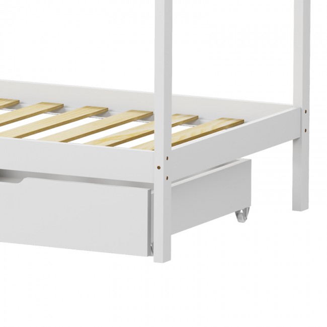 Παιδικό κρεβάτι Mellin τ.Montessori με 2 συρτάρια pakoworld ξύλο πεύκου σε λευκή απόχρωση 90x190εκ Παιδικό κρεβάτι Mellin τ.Montessori με 2 συρτάρια pakoworld ξύλο πεύκου σε λευκή απόχρωση 90x190εκ
