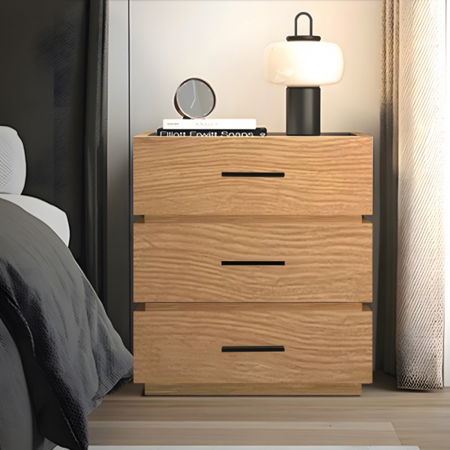 Κομοδίνο Sonlen pakoworld mdf σε oak απόχρωση 60x40x66εκ Κομοδίνο Sonlen pakoworld mdf σε oak απόχρωση 60x40x66εκ
