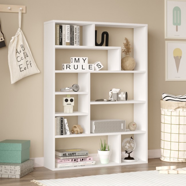 Βιβλιοθήκη Decora pakoworld σε λευκη απόχρωση 90x22x123.6εκ Βιβλιοθήκη Decora pakoworld σε λευκη απόχρωση 90x22x123.6εκ