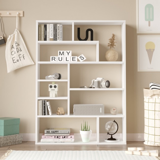Βιβλιοθήκη Decora pakoworld σε λευκη απόχρωση 90x22x123.6εκ Βιβλιοθήκη Decora pakoworld σε λευκη απόχρωση 90x22x123.6εκ