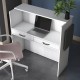 Γραφείο reception Triana pakoworld μελαμίνης λευκό-ανθρακί 110x40x110εκ Γραφείο reception Triana pakoworld μελαμίνης λευκό-ανθρακί 110x40x110εκ