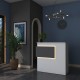 Γραφείο reception Triana pakoworld μελαμίνης λευκό-ανθρακί 110x40x110εκ Γραφείο reception Triana pakoworld μελαμίνης λευκό-ανθρακί 110x40x110εκ